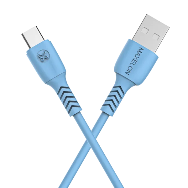 Quick Usb to Type C  (1m) 2.4A fast charging ( White , Black , Pink, Blue )