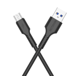 Flex Charging Cable, 1M Long PVC Material, Micro, Type C Charging Cable (White, Black, Pink & Blue)