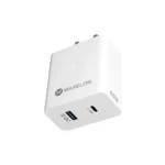 MAXELON - MX-655, 65W Dual Port Fast Charger QC/PD, 2 in 1 USB & Type C Fast Charger Adapter