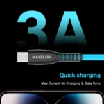 Bolt Usb to micro (1m) 3A fast charging (Grey, Black , Orange , Blue, Yellow ) - Image 3
