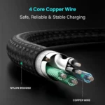 Bolt Usb to lightning  (1m) 3A fast charging (Grey, Black , Orange , Blue, Yellow ) - Image 8