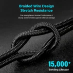 Bolt Usb to lightning  (1m) 3A fast charging (Grey, Black , Orange , Blue, Yellow ) - Image 7