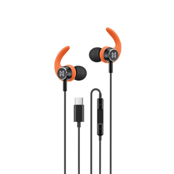 Epic Magnetic Type-C Earphone (Orange, Green & Blue)
