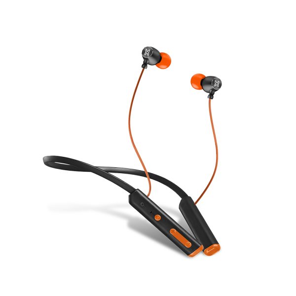 Maxelon Force Neckband Bluetooth Wireless Earphones with 33hr Playtime Type C Charging Skin Friendly Material BT 53 Version Handsfree Audio Device Lightweight Daily Use