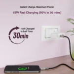 MAXELON - MX-655, 65W Dual Port Fast Charger QC/PD, 2 in 1 USB & Type C Fast Charger Adapter - Image 3