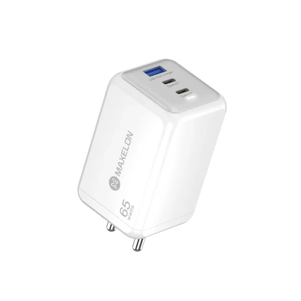 MAXELON - MX-656, 65W Dual Port Fast Charger QC/PD, 2 in 1 USB & Type C Fast Charger Adapter