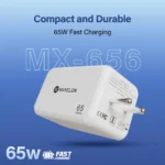 MAXELON - MX-656, 65W Dual Port Fast Charger QC/PD, 2 in 1 USB & Type C Fast Charger Adapter - Image 5