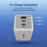 MAXELON - MX-656, 65W Dual Port Fast Charger QC/PD, 2 in 1 USB & Type C Fast Charger Adapter - Image 4