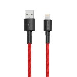 Rapid Plus Charging Cable, 1M Long Length, 3A Super Fast Charging, Braided Cable Micro USB, Type C, Lightning PVC Material (Black & Red) - Image 5