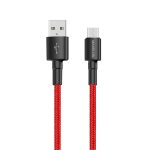 Rapid Plus Charging Cable, 1M Long Length, 3A Super Fast Charging, Braided Cable Micro USB, Type C, Lightning PVC Material (Black & Red) - Image 6
