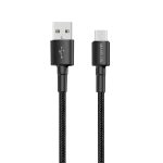 Rapid Plus Charging Cable, 1M Long Length, 3A Super Fast Charging, Braided Cable Micro USB, Type C, Lightning PVC Material (Black & Red) - Image 3