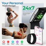 MaxFit 2.0 Smart AI Fitness Band,24/7 Activity Tracking, 45-Day Battery Life, 175+Sports Mode, Heart Rate Monitoring, Sleep Tracking, Ai-Analysis, No Subscription (Black & Grey) with Extra Strap. - Image 4