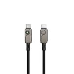 Maxelon Nitro100W Type C to C Cable with Power Indicator, 1m (Black) Nylon Braided, 5-Core Tinned Copper, Fast Charging & Data Sync for iPhone 15 Series, iPad, Samsung Galaxy, MacBook