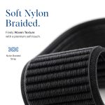 Maxelon Soft Nylon Sport Strap Breathable, Durable and Compatible for Maxfit 2.0 and Amazfit Helio Strap (Large Size) (Black - Grey) - Image 4