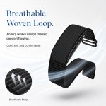 Maxelon Soft Nylon Sport Strap Breathable, Durable and Compatible for Maxfit 2.0 and Amazfit Helio Strap (Large Size) (Black - Grey) - Image 8