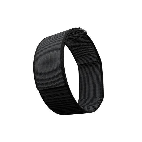 Maxelon Soft Nylon Sport Strap Breathable, Durable and Compatible for Maxfit 2.0 and Amazfit Helio Strap (Large Size) (Black - Grey)