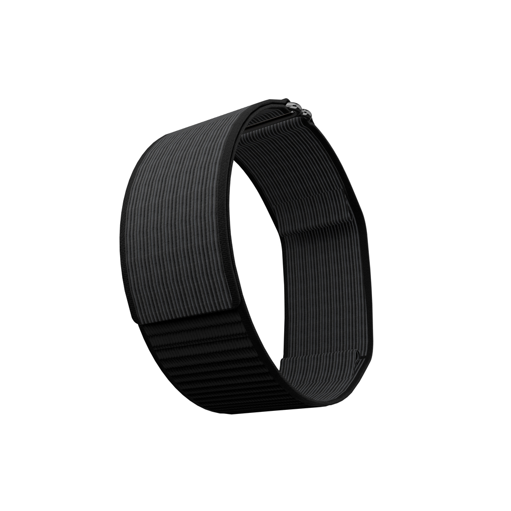 AA.jpg Maxelon Soft Nylon Sport Strap Breathable, Durable and Compatible for Maxfit 2.0 and Amazfit Helio Strap (Large Size) (Black - Grey) - Image 1
