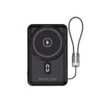 Max Volt 2.0 10000mAh Power bank with 15W Wireless Charging, 22.5W Fast Charging, LED Digital Display, Attached Type-C Cable and Multiple Device Charging Support