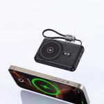 Max Volt 2.0 10000mAh Power bank with 15W Wireless Charging, 22.5W Fast Charging, LED Digital Display, Attached Type-C Cable and Multiple Device Charging Support - Image 4