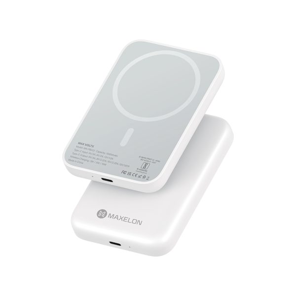 Max Volt-X 10000mAh Wireless Power bank with 15W Wireless Charging, 22.5W Fast Charging, Type-C Input/Output and Battery Overcharge Protection