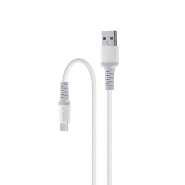 Storm USB to Type-C Charging Cable    55W Fast Charging | 480 Mbps Data Transfer | 1M Length | Durable Nylon Braided Design | Anti-Pull Bending Protection | Strong & Flexible Build | USB to Type-C Connectivity | White Finish