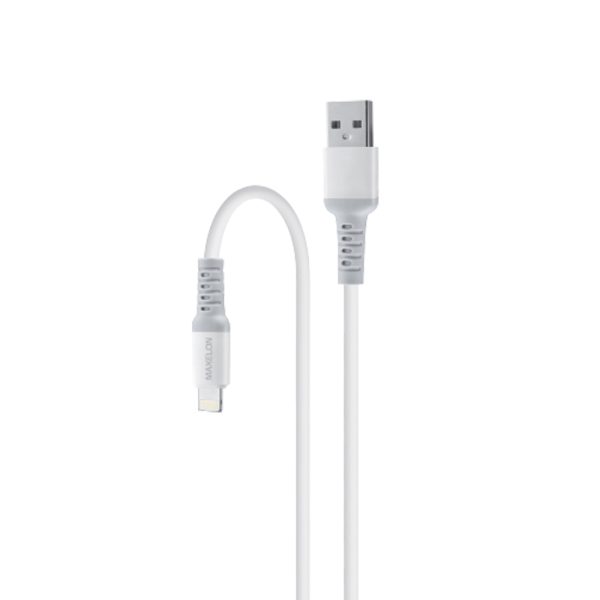 Storm USB to Lightning Charging Cable    55W Fast Charging | 480 Mbps Data Transfer | 1M Length | Durable Nylon Braided Design | Anti-Pull Bending Protection | Strong & Flexible Build | USB to Lightning Connectivity | White Finish