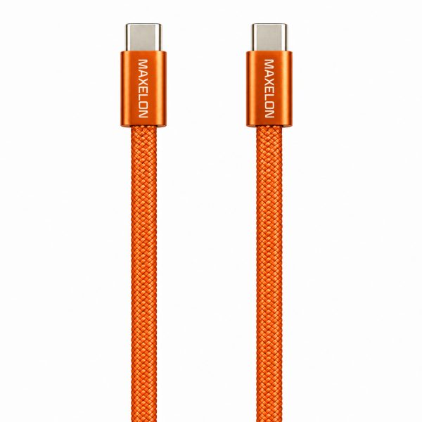 Air 2-in-1 60W Fast Charging Cable    Type-C to Type-C & Type-C to Lightning | 480 Mbps Data Transfer | 1M Length | Tinted Copper Construction | Durable Nylon Braided Design | Orange & Blue Finish